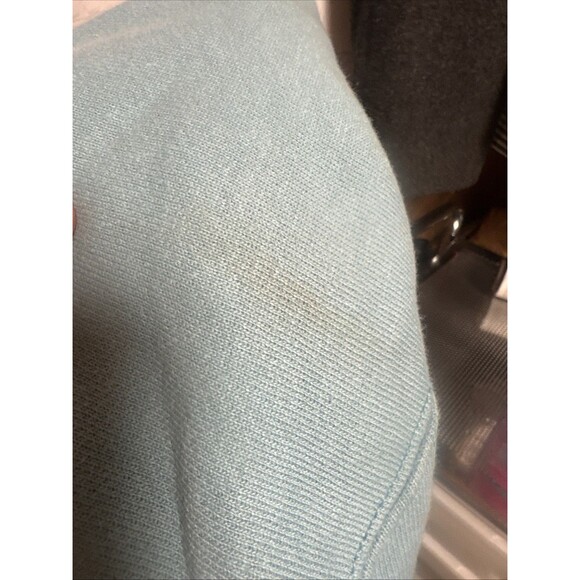 Y2K Champion Reverse Weave Sweatshirt Teal Aqua Blue  Essential Retro Large - Picture 7 of 7